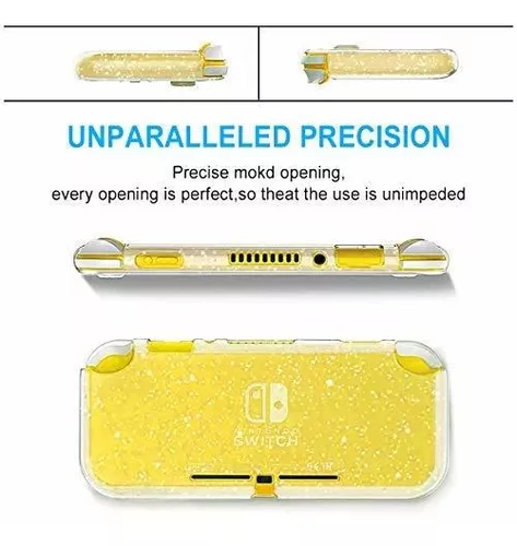 Funda protectora de TPU para Nintendo Switch Lite - Transparente con Glitter