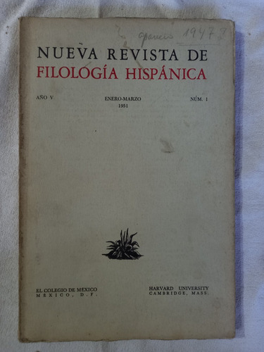 Nueva Revista De Filología Hispánica 1951 Alonso Martínez