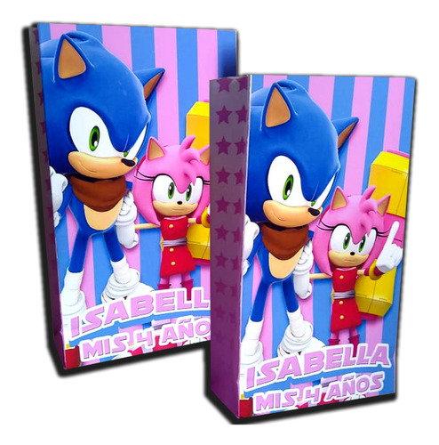 Bolsitas Golosineras Sonic & Amy X 45 Personalizadas