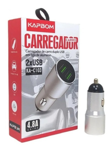 Carregador Veicular - 2 Usb 4.8a Ka-c103