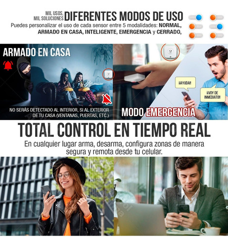 Imagen 6 de 10 de 12 Alarma Wifi Anti Robo App Google Alexa Seguridad Casa