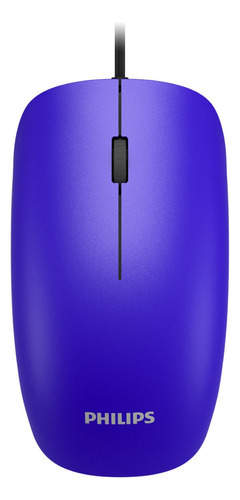 Mouse Philips M214 Cable 1.5mts Usb 1000dpi Spk7214u Color Azul