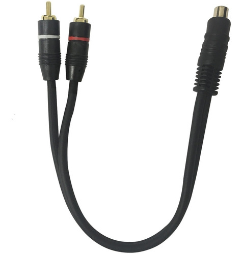 Adaptador Cable 2 Rca Macho A 1 Rca Hembra