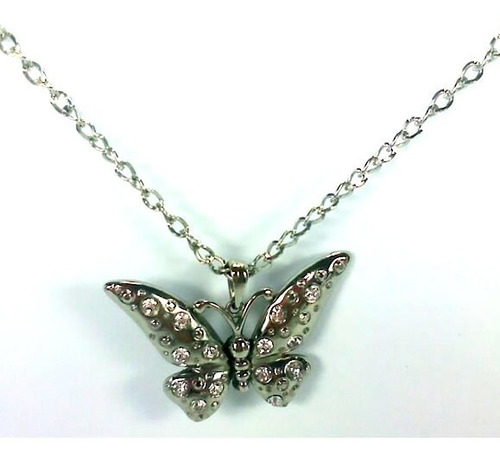 Imagem 2 de 3 de Colar De Borboleta Com Strass Novo