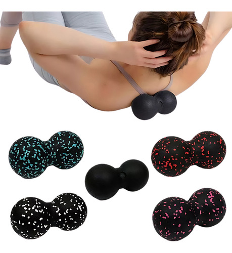 Sleeka Bola De Masaje Doble Epp Para Relajación Muscular Rojo