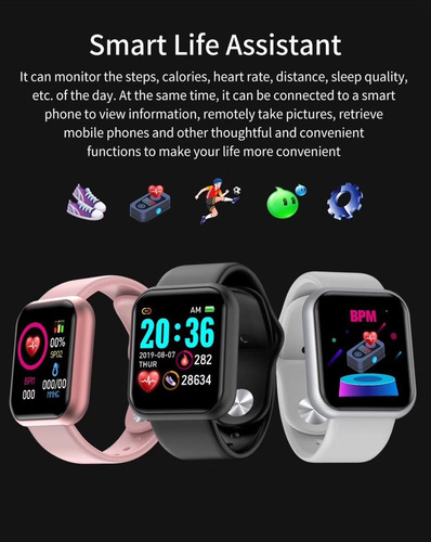 . 8pzs Smartwatches Y68 Bluetooth Inteligente Mayoreo