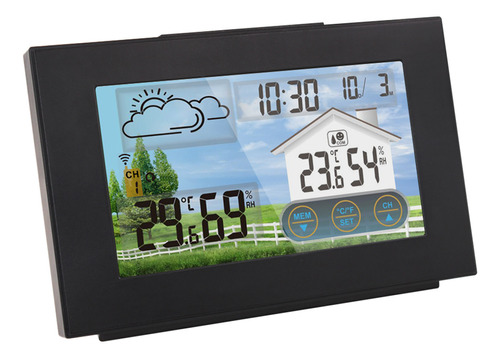Termómetro Inalámbrico Con Sensor Meteorológico Clock Foreca
