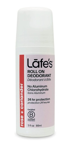 Imagem 1 de 1 de Desodorante Natural Roll-on Rose E Coriander 88ml Lafes