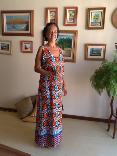 Vestido Feminino Tecido Longo Hilde