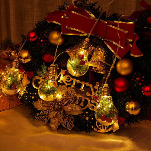 Lámpara De Luz De Cadena De Bombilla De Navidad Que Cuelga