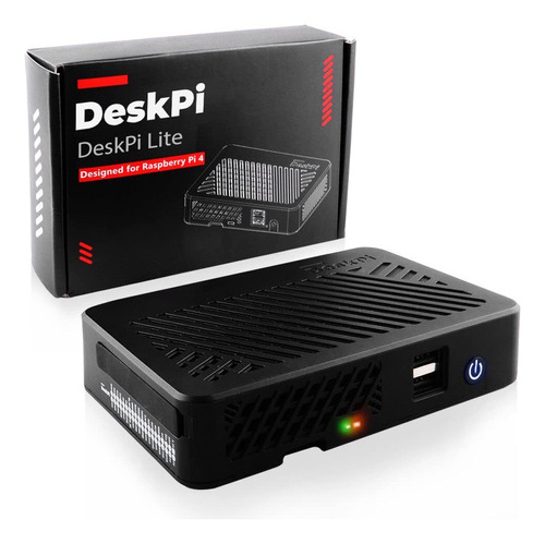 Geeekpi Deskpi Lite Pi 4 - Funda Con Botón De Encendido/di.