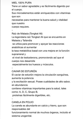 Miel Del Amor Vital Honey Femenino