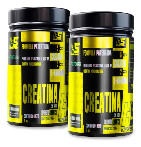 Creatina Monohidratada Hiper Sport 1 Kg C/u 2 Piezas Drop