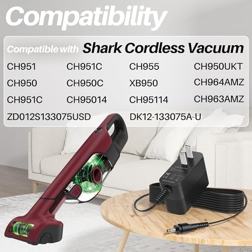 Cargador De 13.3 V Para Shark Ultra Cyclone Pet Pro Ch950 Ch