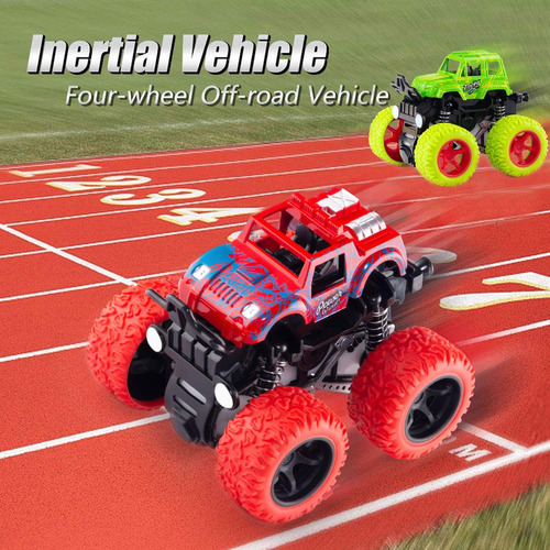 Pacote Com 4 Brinquedos Monster Truck Brinquedo Push And G