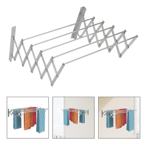 Toallero Plegable Retráctil De Pared, 100 Centímetros