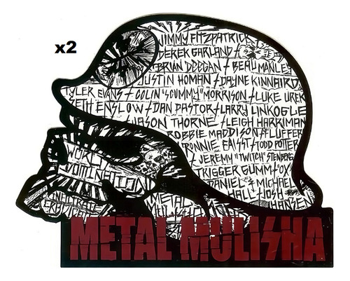 Calco De Vinilo Metal Mulisha De 26cm X2 Auto/moto/bici