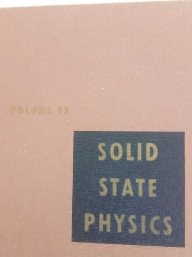 Livro Solid State Physics Advance In Research And Applicatio