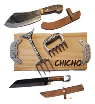 Comprar Set Parrilla Tabla Asado Madera Hacha Cuchilla Vikinga Garra