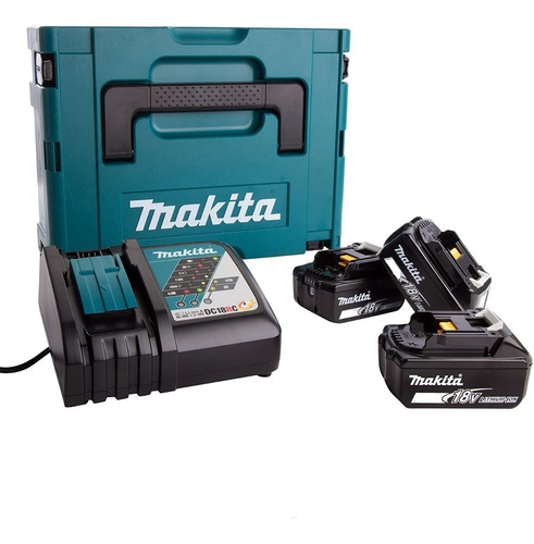 Makita - 3 Baterías  6.0ah 18v Lxt + Cargador + Makpac