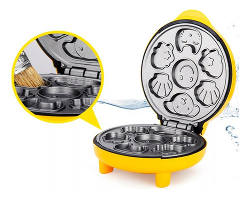 Mini Máquina Para Hacer Magdalenas Con Gofres, 220 V Amarillo