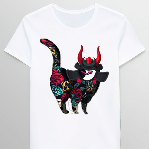 Remera Cute Black Cat Tattoo Beautiful Pet 97520455