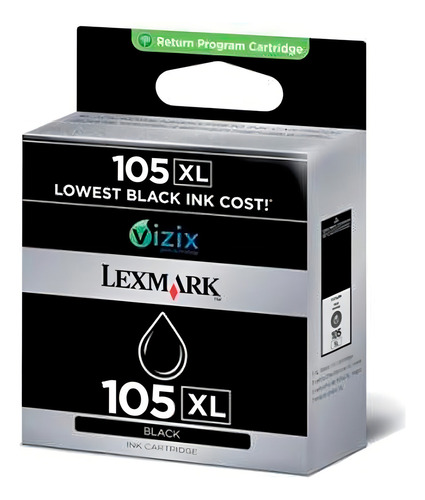 Cartucho De Tinta Lexmark 105xl Color Negro De 30 Ml