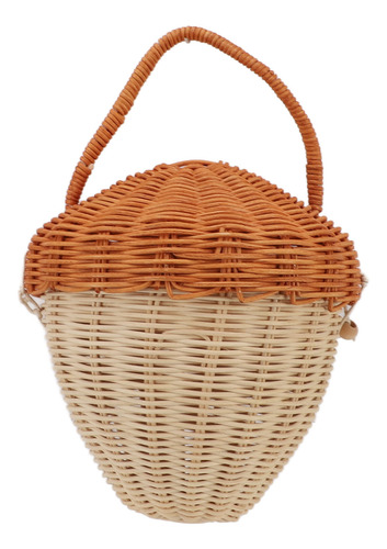 Cesta Decorativa De Ratán Con Forma De Hongo