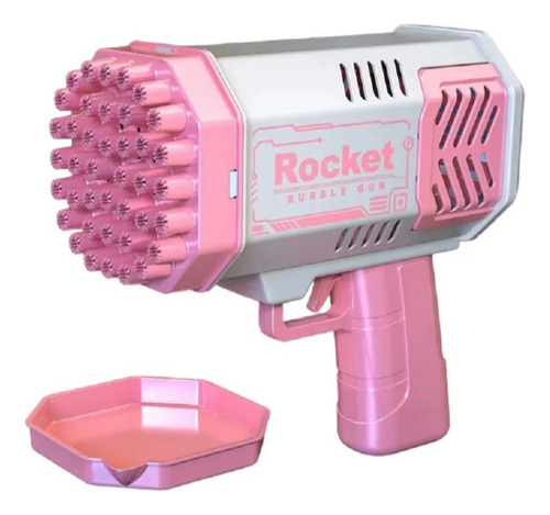 Pistola De Burbujas 40 Hoyos Doble Automática Rocket Bubble