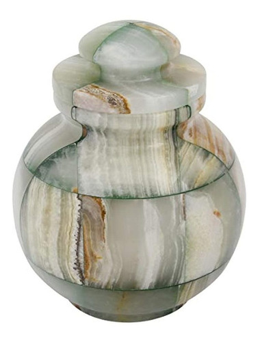 Mosaico Verde Onyx Extra Small Urn By Silverlight Urns, Fune