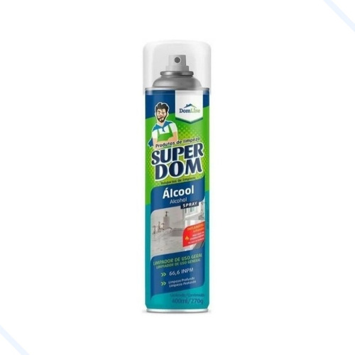 Álcool Aerosol  Super Dom 400ml - 270g - Baston