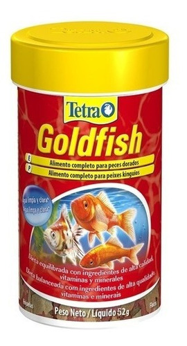 Tetra Goldfish Flakes 52g Alimento Para Peixes Kinguio