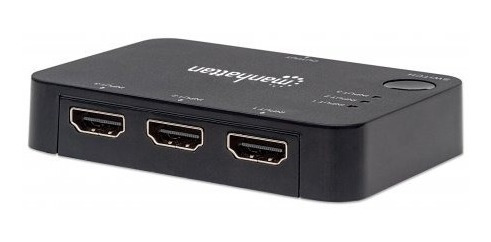 Imagen 1 de 8 de Manhattan 207522 Switch Hdmi 3 Puertos 4k@30hz Control Remo