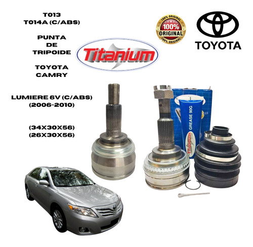 Punta Tripoide Toyota Camry Lumiere 6v Con Y Sin (abs).