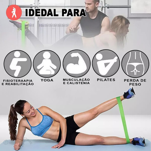 Kit 5 Faixa Elástica Super Mini Band Para Treino Exercícios