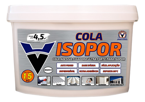 Super Cola P/ Fixar Isopor, Eps Em Pvc, Gesso, Teto 1,5kg