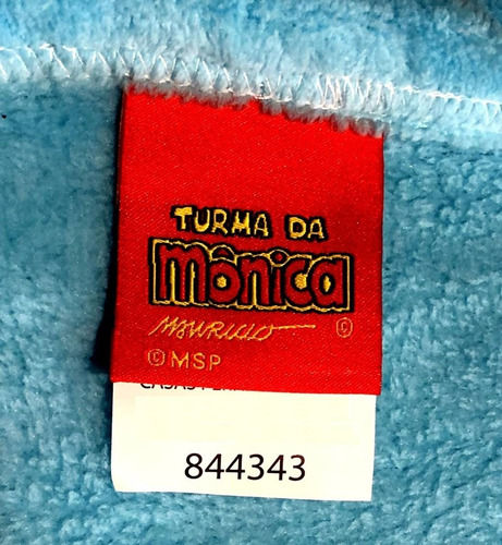 Imagem 4 de 4 de Manta Infantil Com Capuz Coelho Sansão Azul Turma Da Mônica