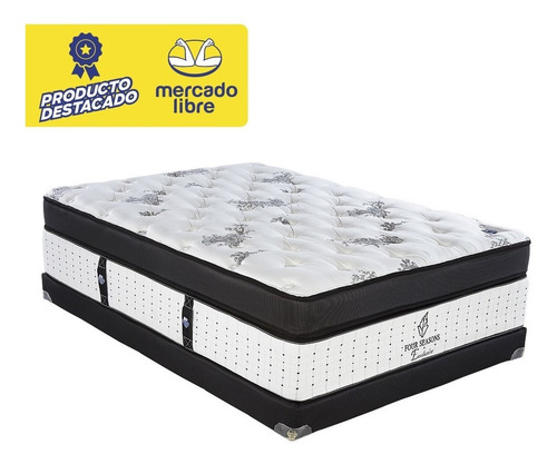 Imagen 1 de 5 de Juego De Box Y Colchón Four Season Ex Spring Air - King Size