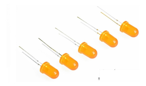 Kit Leds Difuso Amarillo 5mm 20 Unidades Diodo Emisor Luz