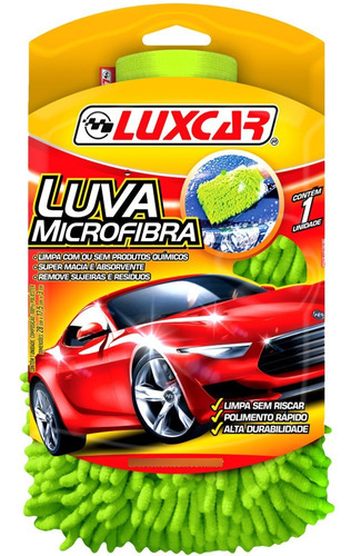 Luva De Microfibra Automotiva Luxcar Macia E Absorvente