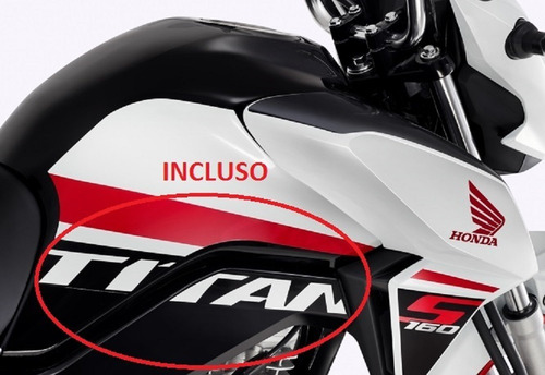 Imagem 4 de 7 de Kit De Adesivos Titan 160s 2020 Kit Faixas Titan 160s 2020