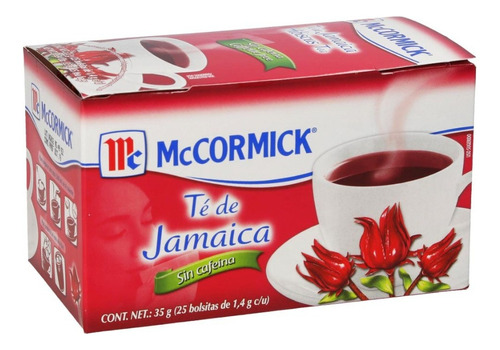 Té Mccormick Sabor Jamaica 25 Bolsitas De 1.4 G C/u