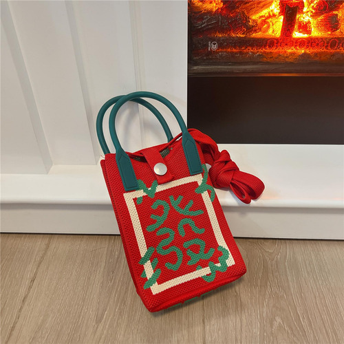 2 Bolso Bandolera Navideño, Bolso De Maquillaje A La Moda,