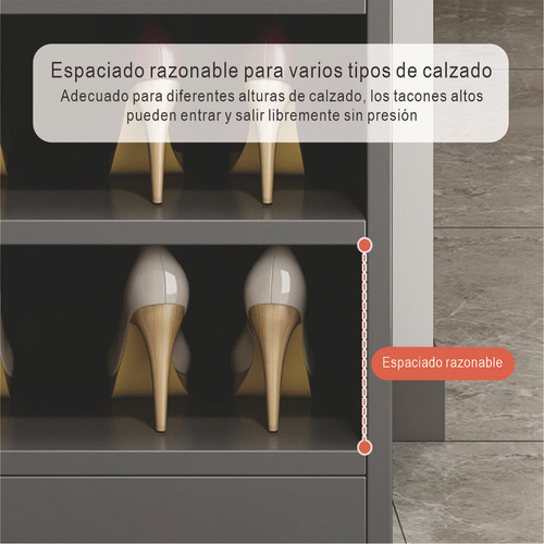 Zapatera Blanca De 8 Niveles, Moderno Pequeña Y Minimalista