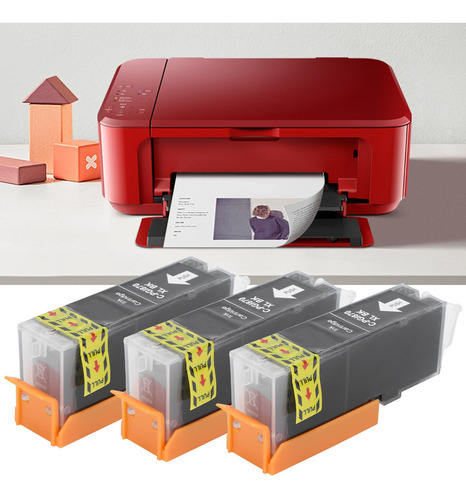 Imagen 5 de 10 de Cartucho De Tinta 3pcs Impresora Negro Plástico Pgi-870 Para