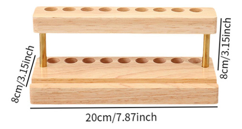 9 Slots Pencil Holder Multiuse Wooden For Apartment Wood