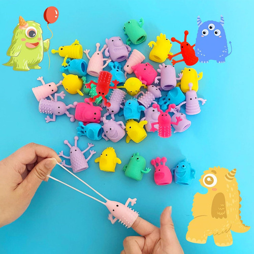 30 Juguetes De Títeres De Dedo Monstruo Dshengoo Colores