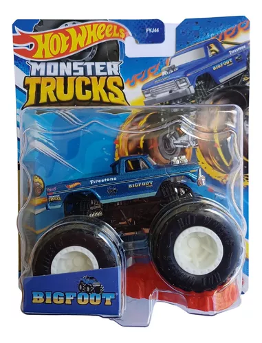 Hot Wheels Carrinho 1/64 Monster Truck Surpresa Mattel FYJ44 com o