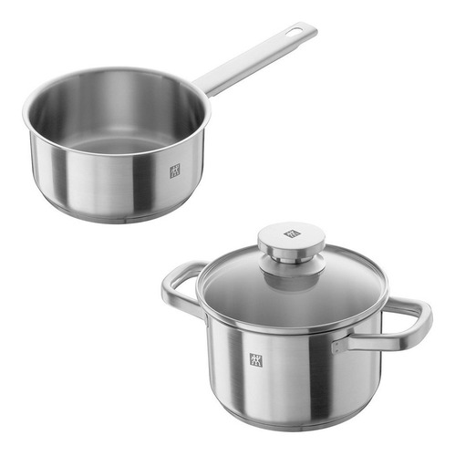 Imagem 3 de 10 de Conjunto De Panelas Aço Inox Tampa Vidro 5 Pcs Zwilling Joy