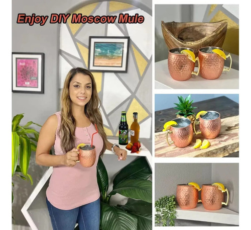 Ll Vaso Moscow Mule De Cobre De 550 Ml, Ideal Para
